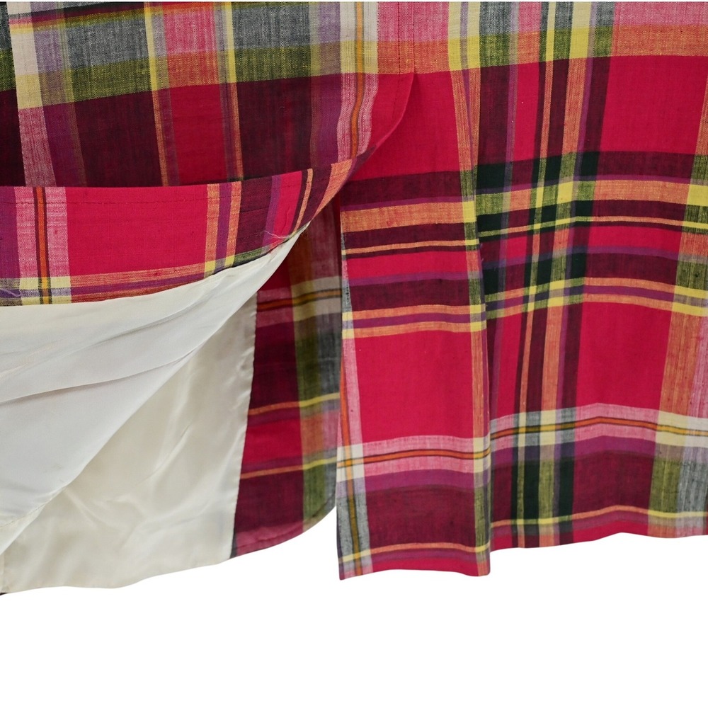 VTG Polo University Club Ralph Lauren Madras Blazer 80s Union Made Plaid Luxe - Picture 14 of 16